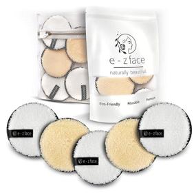 img 4 attached to 🌿 E-Z Face Reusable Makeup Remover Pads - Two Tone Micro-Fiber Pads for All Skin Types - Pack of 5 Super Soft Washable Pads for Chemical Free Cleansing & Laundry - Including a Convenient Bag