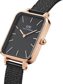 img 3 attached to Часы Daniel Wellington Quadro Ashfield с матовым черным металлическим браслетом - 20x26 мм