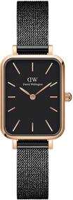 img 4 attached to Часы Daniel Wellington Quadro Ashfield с матовым черным металлическим браслетом - 20x26 мм