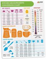 📏 kitchen conversion chart magnet - standard & metric conversion chart for cooking measurements - weight, liquid, temperature - recipe baking tools cookbook accessories - imperial & metric units logo