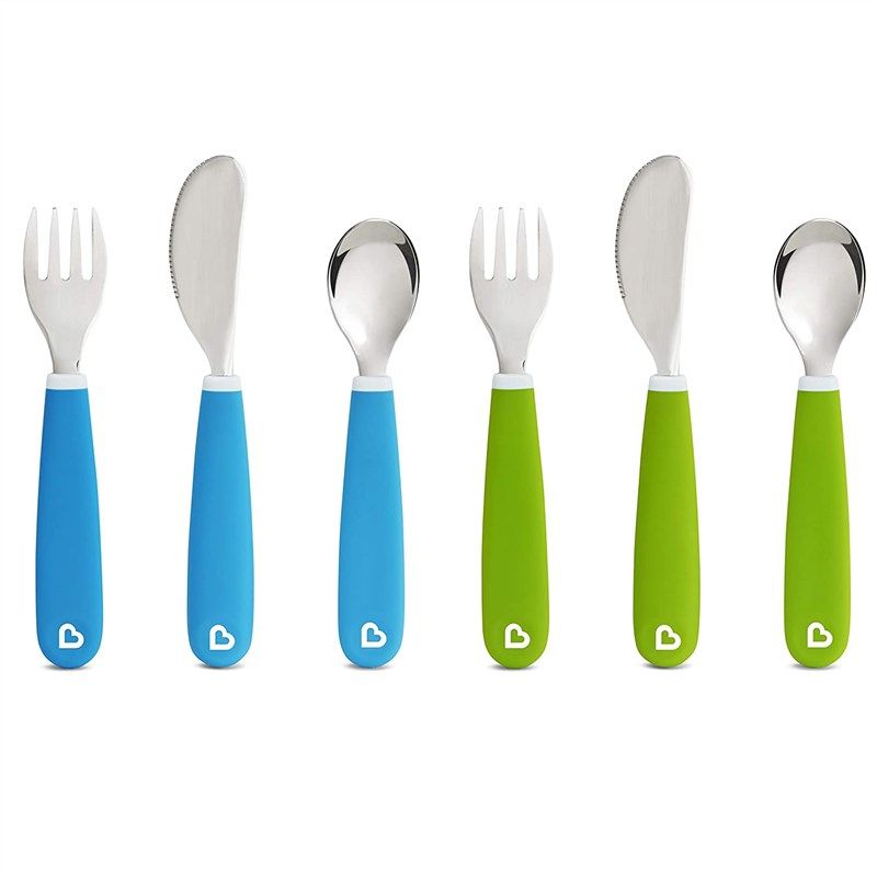 splash toddler knife spoon green 로고