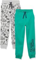 spotted zebra boys' disney star wars marvel jogger sweatpants with fleece material logo