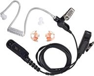 hys 2-way radio earpiece acoustic coil ear tube headset for motorola xpr6000 xpr6500 xpr6550 xpr7000 xpr7550 xir-p8200 xir-p8268 walkie talkie with enhanced surveillance logo