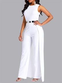 img 2 attached to VERWIN Women's High Waist Patchwork Embellished Jumpsuit - Clothing for Better SEO