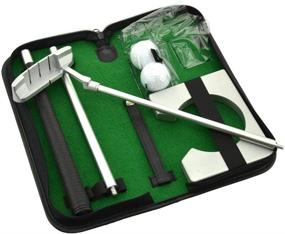 img 2 attached to 🏌️ Neon Executive Gift: Ultimate Portable Golf Putter Set for Indoor Putting Practice on the Go