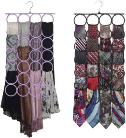 img 3 attached to 👔 Marcus Mayfield Men's Tie Rack: Ultimate Space-saving Organizer for Ties & Scarves, No Snags, Stores over 2 Dozen (1-Black)