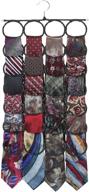 👔 marcus mayfield men's tie rack: ultimate space-saving organizer for ties & scarves, no snags, stores over 2 dozen (1-black) логотип