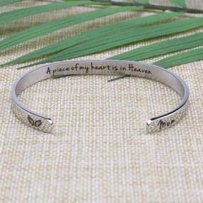 img 1 attached to 🌹 In Memory of Mom Dad Memorial Gifts: Sympathy Cuff Bracelet for Loss of Loved Ones