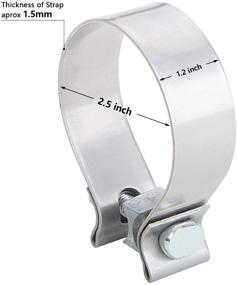 img 3 attached to 2-Pack 2.5 Inch Exhaust Band Seal Clamps for Muffler Pipes and Exhaust Tips, Made of Durable Stainless Steel