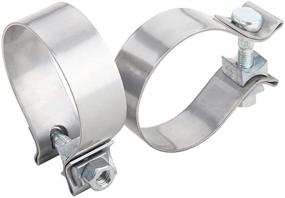 img 1 attached to 2-Pack 2.5 Inch Exhaust Band Seal Clamps for Muffler Pipes and Exhaust Tips, Made of Durable Stainless Steel