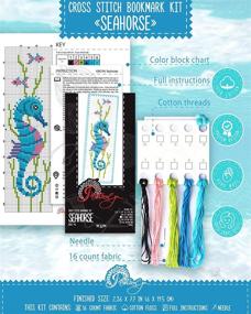 img 3 attached to 📚 DIY Cross Stitch Bookmark Kit - Seahorse Embroidery Set for Personalized Book Marker