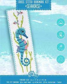 img 4 attached to 📚 DIY Cross Stitch Bookmark Kit - Seahorse Embroidery Set for Personalized Book Marker