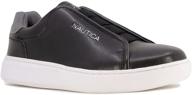 nautica spindrift elastic classic sneaker black 8: stylish and comfortable footwear for every occasion! logo