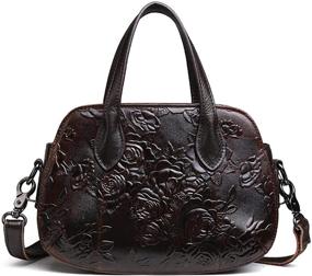 img 4 attached to Crossbody Genuine Leather Vintage Satchels Women's Handbags & Wallets in Satchels