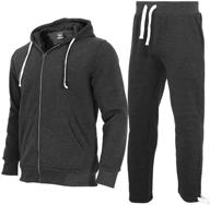 men's tracksuit set, casual athletic sweatsuit for jogging, 2-piece outfit logo