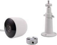 📷 holaca nest cam wall mount bracket - versatile aluminum wall mount for google nest cam outdoor security camera (white-aluminum) logo