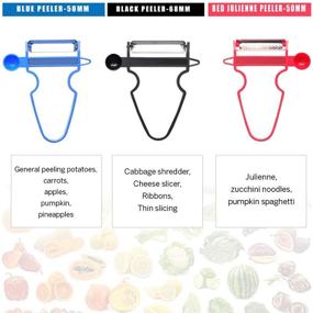 img 3 attached to 🍴 Wenzoom Kitchen Food Peeler Set - 3PCs, Stainless Steel Fruit and Vegetable Peeler, Potato Cutter, Multifunctional Kitchen Cutter - 2020 New