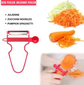 img 1 attached to 🍴 Wenzoom Kitchen Food Peeler Set - 3PCs, Stainless Steel Fruit and Vegetable Peeler, Potato Cutter, Multifunctional Kitchen Cutter - 2020 New