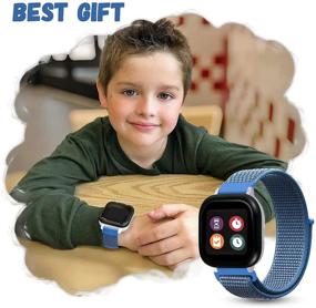 img 3 attached to Gizmo Watch Band Replacement: Breathable Hook & Loop Nylon Smartwatch Band for Kids, Compatible with Verizon Gizmo Watch 2 / Gizmo Watch 1
