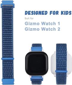img 2 attached to Gizmo Watch Band Replacement: Breathable Hook & Loop Nylon Smartwatch Band for Kids, Compatible with Verizon Gizmo Watch 2 / Gizmo Watch 1