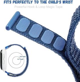 img 1 attached to Gizmo Watch Band Replacement: Breathable Hook & Loop Nylon Smartwatch Band for Kids, Compatible with Verizon Gizmo Watch 2 / Gizmo Watch 1
