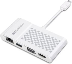 img 4 attached to 🔌 Cable Matters USB C Multiport Adapter - USB C Dock with HDMI or VGA, USB 3.0, Ethernet - Thunderbolt 4 / USB4 / Thunderbolt 3 Compatible for MacBook Pro, Dell XPS (White)