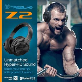 img 2 attached to 🎧 TREBLAB Z2 - Наушники Bluetooth на ушах: 35H аккумулятор, шумоподавление, микрофон, беспроводные для работы, путешествий, ТВ, ПК