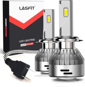 img 4 attached to Enhance Your Visibility with LASFIT H7 LED Bulbs - 🔦 60W 6000LM 6000K White Conversion Kit, Adjustable Beam - Plug & Play!