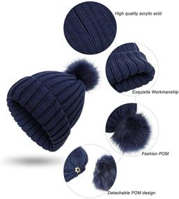 img 1 attached to Женские зимние перчатки-бини Earmuffs