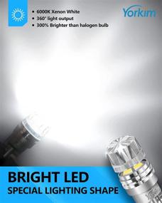 img 3 attached to Yorkim 194 LED Bulbs: Diamond White T10, 168, 🚗 2825, W5W - Car Interior, Marker, Map Lights (Pack of 2)