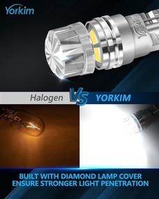 img 2 attached to Yorkim 194 LED Bulbs: Diamond White T10, 168, 🚗 2825, W5W - Car Interior, Marker, Map Lights (Pack of 2)