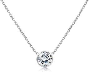 img 4 attached to Sllaiss Sterling Swarovski Solitaire Round Cut