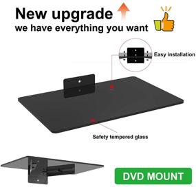 img 3 attached to 📺 Mount World 1443: Compact Glass Component Single Shelf for DVD Player, Blu-ray Player, Cable Box, Satellite, Wii and Video Accessories - Space-Saving Storage Solution (14.17" Wide X 9.84" Deep X 1" Height)