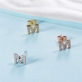 img 2 attached to Initial Earring Alphabet Earrings Hypoallergenic