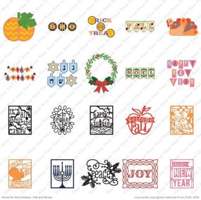 img 3 attached to 🍂 Картридж Cricut Home for the Holidays Осенний и зимний: идеально подходит для бумажного ремесла