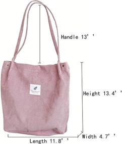 img 1 attached to 👜 Corduroy Canvas Shoulder Bag for Women: Stylish Handbag & Wallet Set for Totes