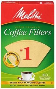 img 1 attached to Melitta 620122 Size 1 Natural Brown Coffee Filters, Pack of 40