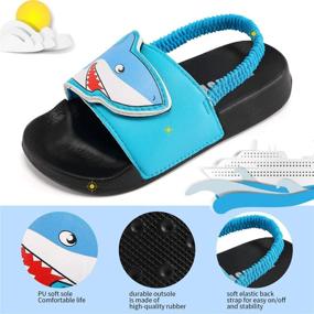 img 3 attached to 👟 Toddler Girls' Fashion Slide Sandals & Boys' Shoes in Sandals