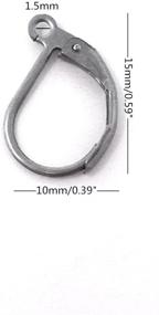 img 2 attached to 📿 Pack of 50 Stainless Steel Lever Back Hoop Earrings with Open Loop Ear Hooks - Honbay