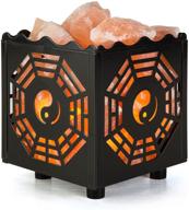 🔮 himalayan pink salt lamp: stylish basket design with dimmer cord bulb логотип