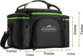 img 3 attached to 🌞 Insulated Cooler Bag by Outdoorwares - Large Capacity, Durable, Keeps Foods and Drinks at Optimal Temperature - Perfect for Travel, Picnic, Beach, Hiking, Camping, and More (Containers Not Included)