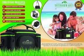 img 1 attached to 🌞 Insulated Cooler Bag by Outdoorwares - Large Capacity, Durable, Keeps Foods and Drinks at Optimal Temperature - Perfect for Travel, Picnic, Beach, Hiking, Camping, and More (Containers Not Included)