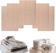 5 pack 1/16 inch basswood sheets for crafts 🛠 - thin plywood wood sheets, 8 x 12 inch size logo