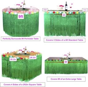 img 1 attached to 🌿 Green Grass Table Skirt by King: Enhance your Decor with a Vibrant Touch