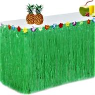 🌿 green grass table skirt by king: enhance your decor with a vibrant touch logo