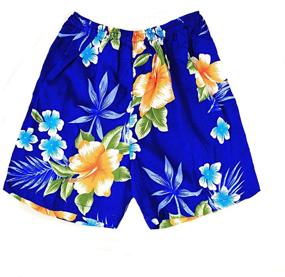 img 1 attached to Hawaiian Hibiscus Cabana Boys' Shirt and Shorts Set