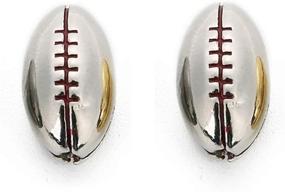 img 4 attached to ⚽ Set of 2 Football Copper Beads Charms for DIY Jewelry Making and Crafting - Silver