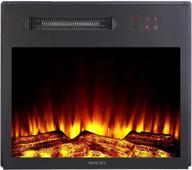 🔥 high-performance mocifi 23" electric fireplace insert heater - low noise, remote control, touch control screen, adjustable flame brightness and speed, 1500w, black logo