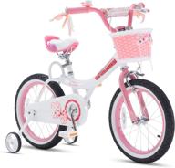 🚲 royalbaby jenny girls kids bike - beginner bicycle with training wheels, basket - 12 14 16 18 20 inch sizes - pink white purple logo