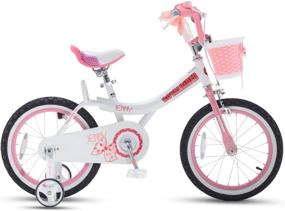 img 3 attached to 🚲 Royalbaby Jenny Girls Kids Bike - Beginner Bicycle with Training Wheels, Basket - 12 14 16 18 20 Inch Sizes - Pink White Purple